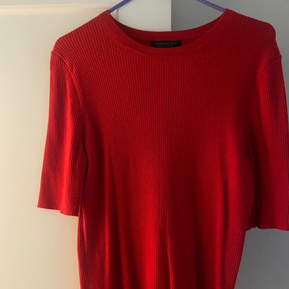 Short Sleeve JCrew Red Top